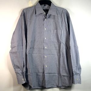 Ingram Long Sleeve Striped Button Up Shirt, Men's Size 16-41 - Blue